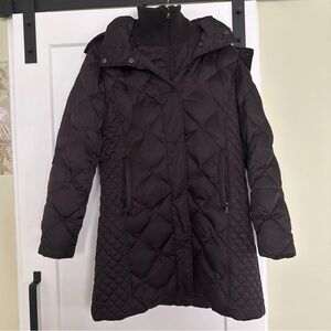 Kenneth Cole Women's Quilted Dark Brown Puffer Coat
